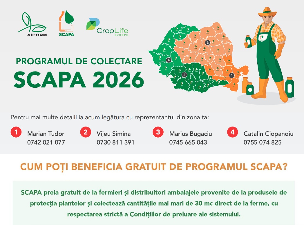 Programul de colectare SCAPA 2020 — hartă reprezentanți pe zone